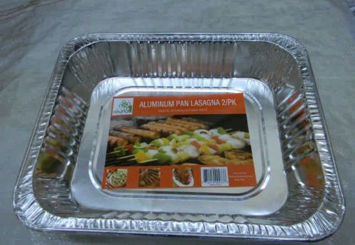 Round 1 Aluminum Disposable Lasagna Pan (Pack of 10)