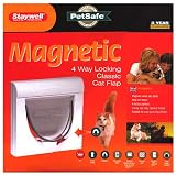 (Staywell) Magnetically Operated Cat Flap with Tunnel (White) (932EFS)