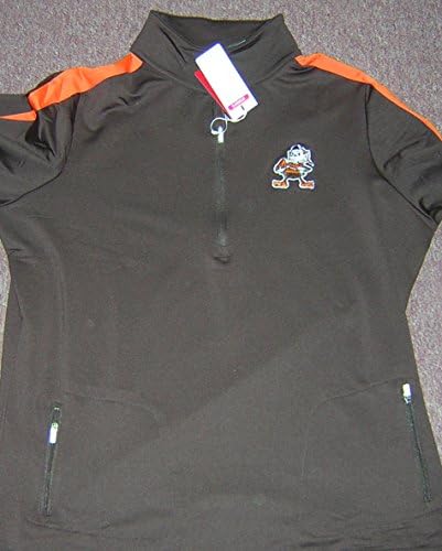 Cleveland Browns Brownie Elf Dry Fit Ladies 1/4 Zip Jacket Small