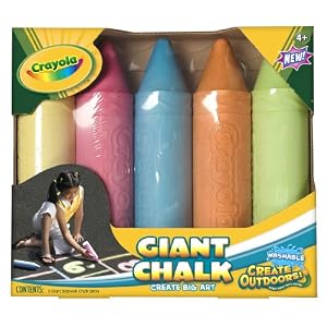 Crayola Outdoor Giant Sidewalk Chalk 5ct by Crayola