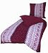 Küche & Haushalt : Kinzler B-02355 bordeaux Mikrofaser-Fleece Bettwäsche Davos 80  x 80 cm + 135 x 200 cm
