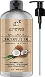 Art Naturals Fractionated Coconut Oil 16 oz 100% Natural & Pure - Best Carrier / Massage Oil