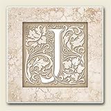 AbsorbaStone Coaster set~ Monogram Initial J ~ 4 Tile Drink Coasters ~ code 577C