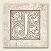 Kitchen & Housewares : AbsorbaStone Coaster set~ Monogram Initial J ~ 4 Tile Drink Coasters ~ code 577C