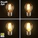Lucero G45 LED Filament Mini Globe Light Bulb - A15 Style - Dimmable Warm White 4W - 40W Replacement Equivalent - E26 (E27) Medium Screw Base Bulbs 2700K - UL Listd