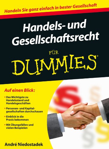 Handels- und Gesellschaftsrecht für Dummies (German Edition)