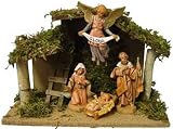 3 Piece Holy Family Nativity Set with Stable