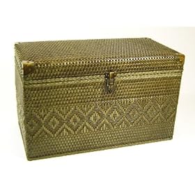 Medium Antique Trunk Sage Green