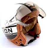 SOXON SP-325 PLUS white - Jet Jethelm Sport Retro Roller Helm weis Gr. M