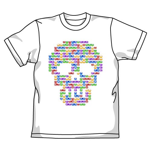 Cover image : ぷよぷよ7 ぷよどくろTシャツ ホワイト サイズ:S