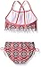 Kanu Surf Girls' Big Hannah Fringe Bikini Swimsuit, Pink, 10