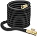 Hospaip 50ft Garden Hose - All New Expandable Water Hose with Double Latex Core, 3/4" Solid Brass Fittings, Extra Strength Fabric - Flexible Expanding Hose with Storage Bag for Easy Carry