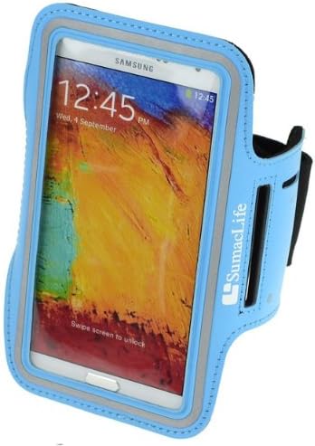 SumacLife Sports Active Workout Armband for Asus Zenfone 2 / Zenfone 5 / Zenfone Zoom / Fonepad Note 6 (Blue)