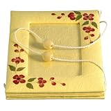 Handmade Set Of 3 Hanging 4 x 6 in. Picture Frames In Yellow (Thailand)