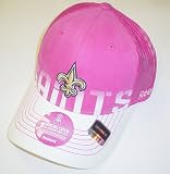 New Orleans Saints Women's Pink Breast Cancer Awareness Structured Adjustable Snapback Mesh Back Hat