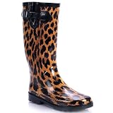 Bumper Women's Mid Calf LEOPARD Rain Boots