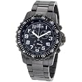 Invicta Men's 1328 Chronograph Black Dial Two-Tone Stainless-Steel Watch