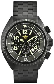 Rogue Warrior Avenger Black Stainless Steel Band 200M Chronograph Watch