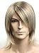 Sogood Fashion Golden Cool Oblique Bangs Men's Wigs Short Wigs Middle Age Wigs Lace Wigs Hair Wigs