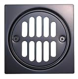 Floor Drain, Brass, Tile Square, Oil Rubbed Bronze Finish - By Plumb USA