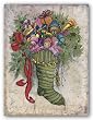 Santa's Stocking by Peggy Abrams 5"x7" Art Print Poster