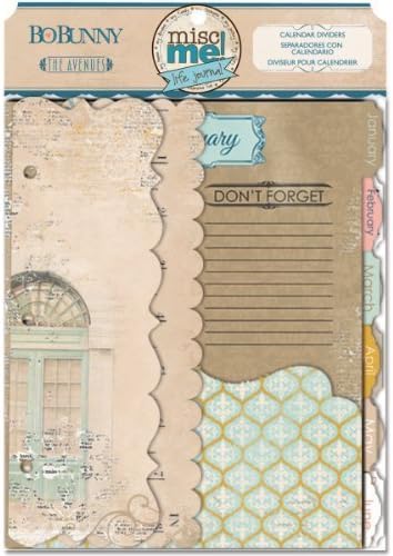 BoBunny 14-Piece Misc Me The Avenues Calendar Divider Kit, Multi-Colour by BoBunny Press
