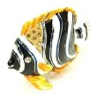 Black Tropical Fish Gift Jewelry Box Swarovski Crystals
