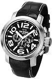 TW Steel Men's TW 51 Grandeur Black Leather Chronograph Dial Watch