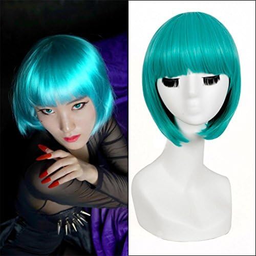 30cm Green Lady Gaga Cosplay Harajuku Bob Women's Wigs With Bangs