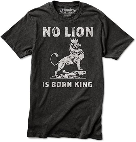Arquebus Clothing Men's No Lion is Born King T-Shirt Large Black