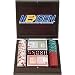 Kitchen & Housewares : 100 Las Vegas Poker Chips - With Mahogany Case (Mahogany) (6'H x 8'W x 8'D)