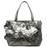 Studded Flower Tote Handbag
