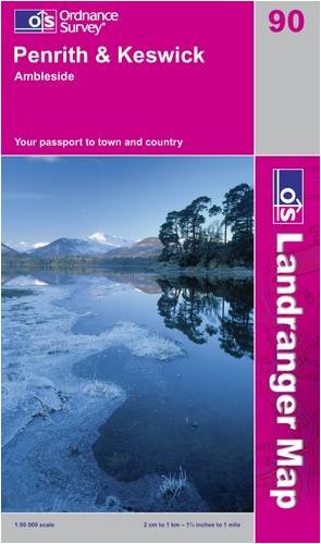 Penrith and Keswick, Ambleside (OS Landranger Map)