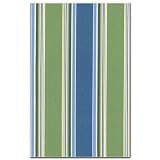 Double Chaise Lounge Cushion Color - Blue & Green Stripe