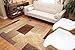 Generations Contemporary Brown and Beige Modern Squares Area Rug, 2' x 7'6