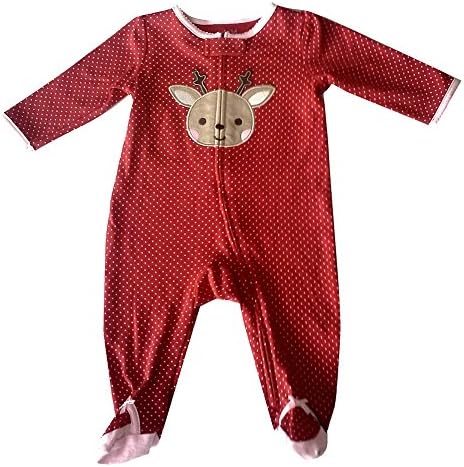 Carter's Child of Mine Baby Girls Polka-Dot Deer Sleeper - (Size - Newborn)
