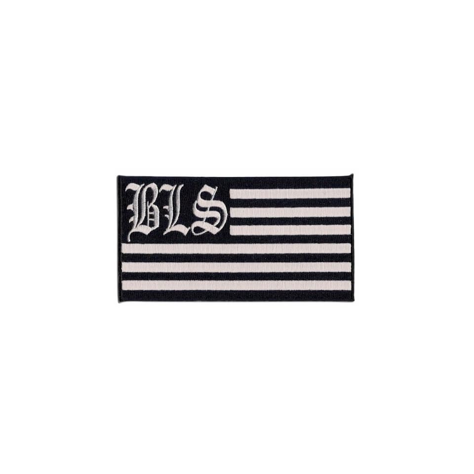 Black Label Society BLS Flag Logo Iron On Patch Clothing