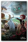 Alice in Wonderland - Triptych - 3 Group Wall Poster Poster Print, 22x34