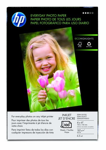 HP Everyday 4x6 Photo Paper 100 Sheets Q5440AB0000CNTBX