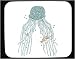 Decorated Mouse Pad with deadly, prey, australian, jellyfish