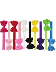 Apparel: Kella Milla Set of 10 Assorted Chiffon Rosette Bow Baby Headbands - Kella Milla