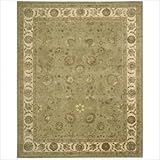 Nourison 3000-3105 Light Green Oriental Rug Size: 3'9