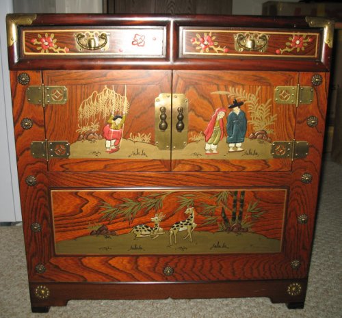 Antique Korean (Bed Stand or Rice Storage) Cabinet