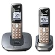 Panasonic DECT 6.0 Cordless Phone System with 2 Handsets - Black (KX-TG6412M)