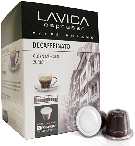 DECAFFEINATO ESPRESSO (120 capsules) Lavica Dark Roast Nespresso Compatible Coffee Capsules