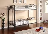 Dorel Home Products Screen Twin-Over-Twin Bunk Bed, Silver