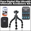 Ultimate Accessory Kit For The Pure Digital Flip UltraHD Camcorder 3rd Generation FVU32120B, U32120W NEWEST MODEL Includes Slim Protective hard Case + 7" Gripster Flexible Tripod + 4 AAA Batteries And Charger + More Ultimate Accessory Kit For The Pure Digital Flip UltraHD Camcorder 3rd Generation FVU32120B, U32120W NEWEST MODEL Includes Slim Protective hard Case + 7" Gripster Flexible Tripod + 4 AAA Batteries And Charger + More