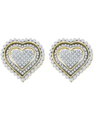 1.00CTW DIAMOND HEART EARRING
