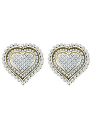 1.00CTW DIAMOND HEART EARRING