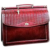Jack Georges Tuscany Woven Collection Single Gusset Wood Dowel Flap Over by Jack Georges